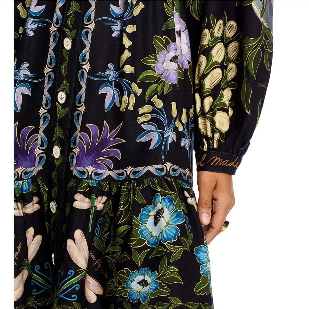 NWOT Farm Rio Winter Garden Mini Dress Winter Garden Cream Women XXS(MSRP$260) - Picture 7 of 14